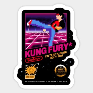 Kun Fu Retro Game Sticker